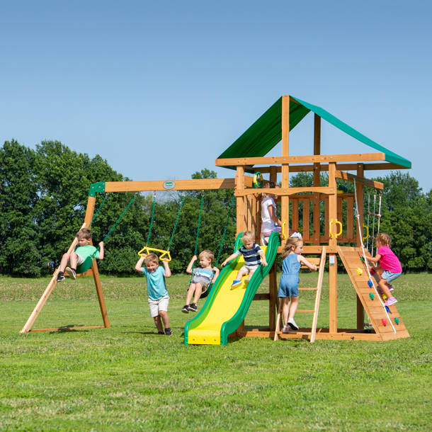 Backyard Discovery Atlantis All Cedar Wooden Swing Set & Reviews Wayfair
